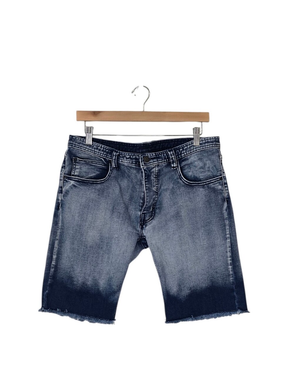 Nasty Pig Two-Tone Washed Blue Denim Jean Shorts